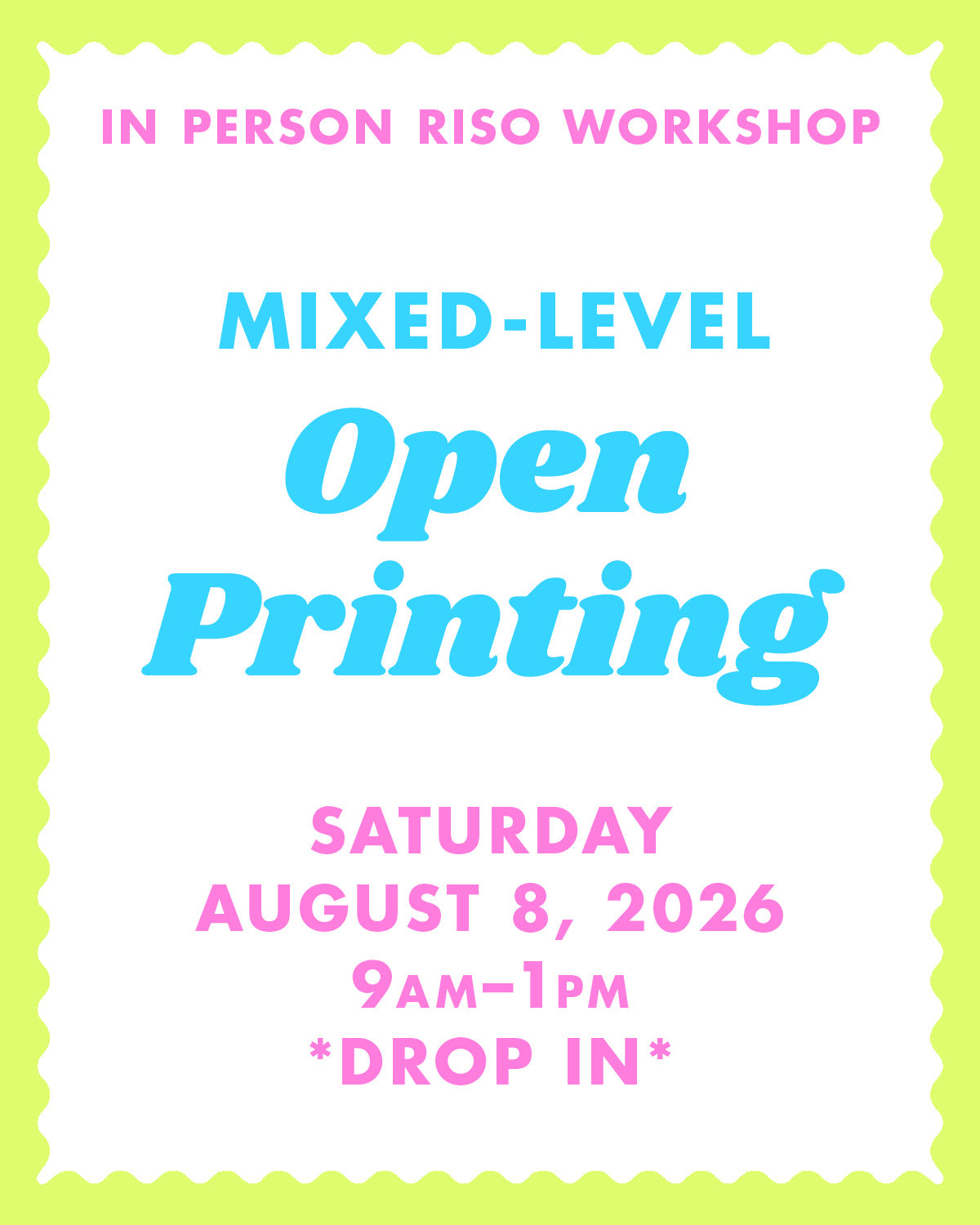 8/8/26 Open Print Day - Albuquerque Riso Workshop
