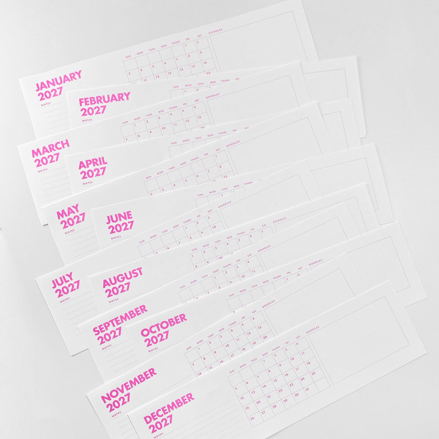 2027 Risograph Desk Pad Calendar