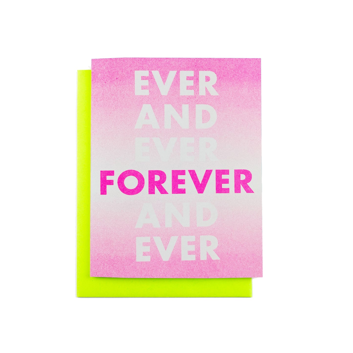 Forever and Ever - Risograph Love Card
