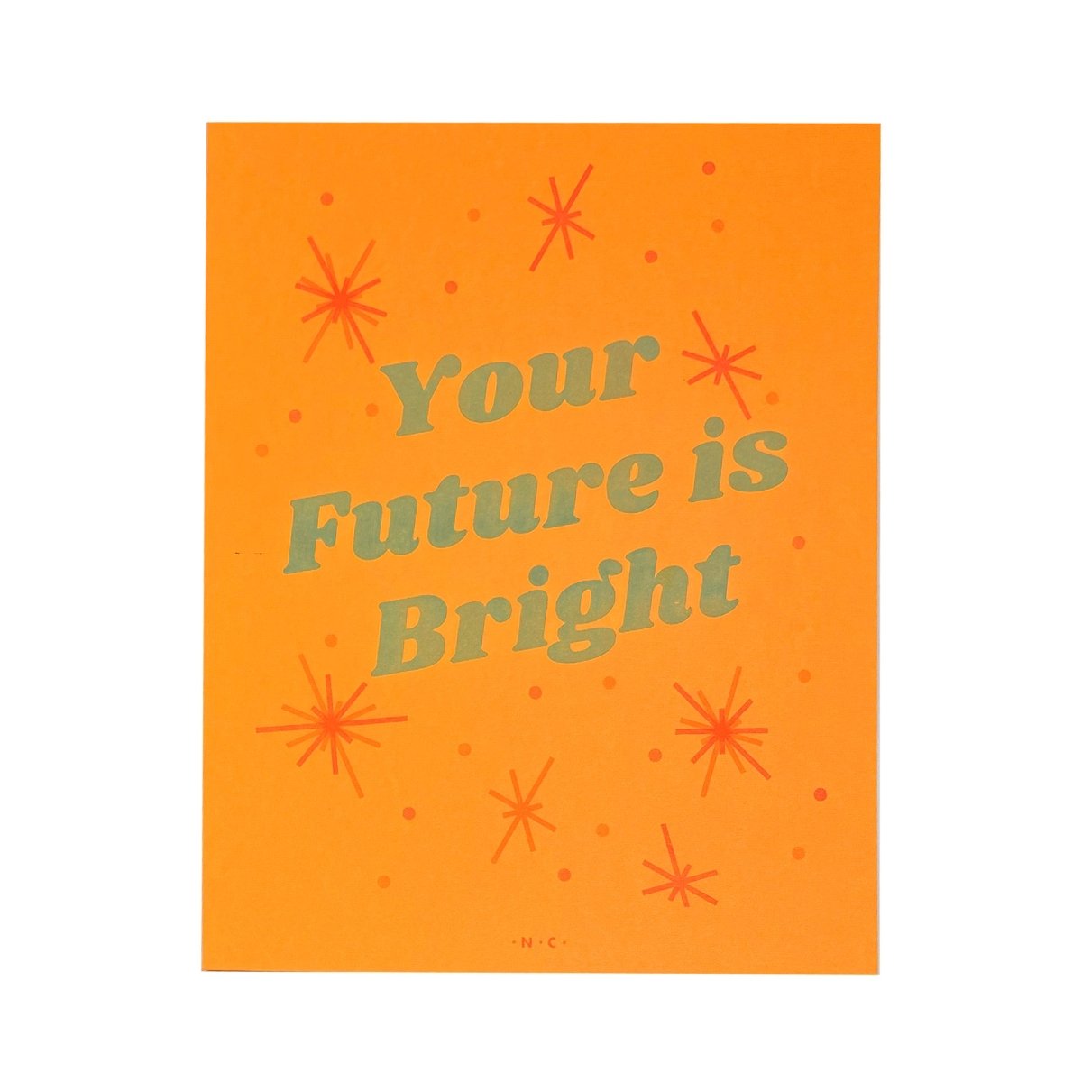 Neon Brights "Your Future is Bright" Risograph Art Print Next