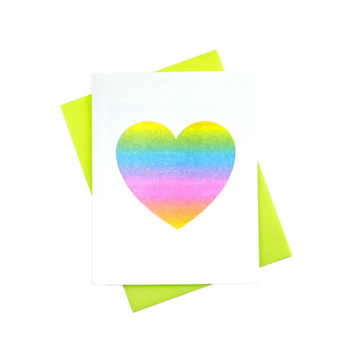 Rainbow Heart Risograph Card - Next Chapter Studio