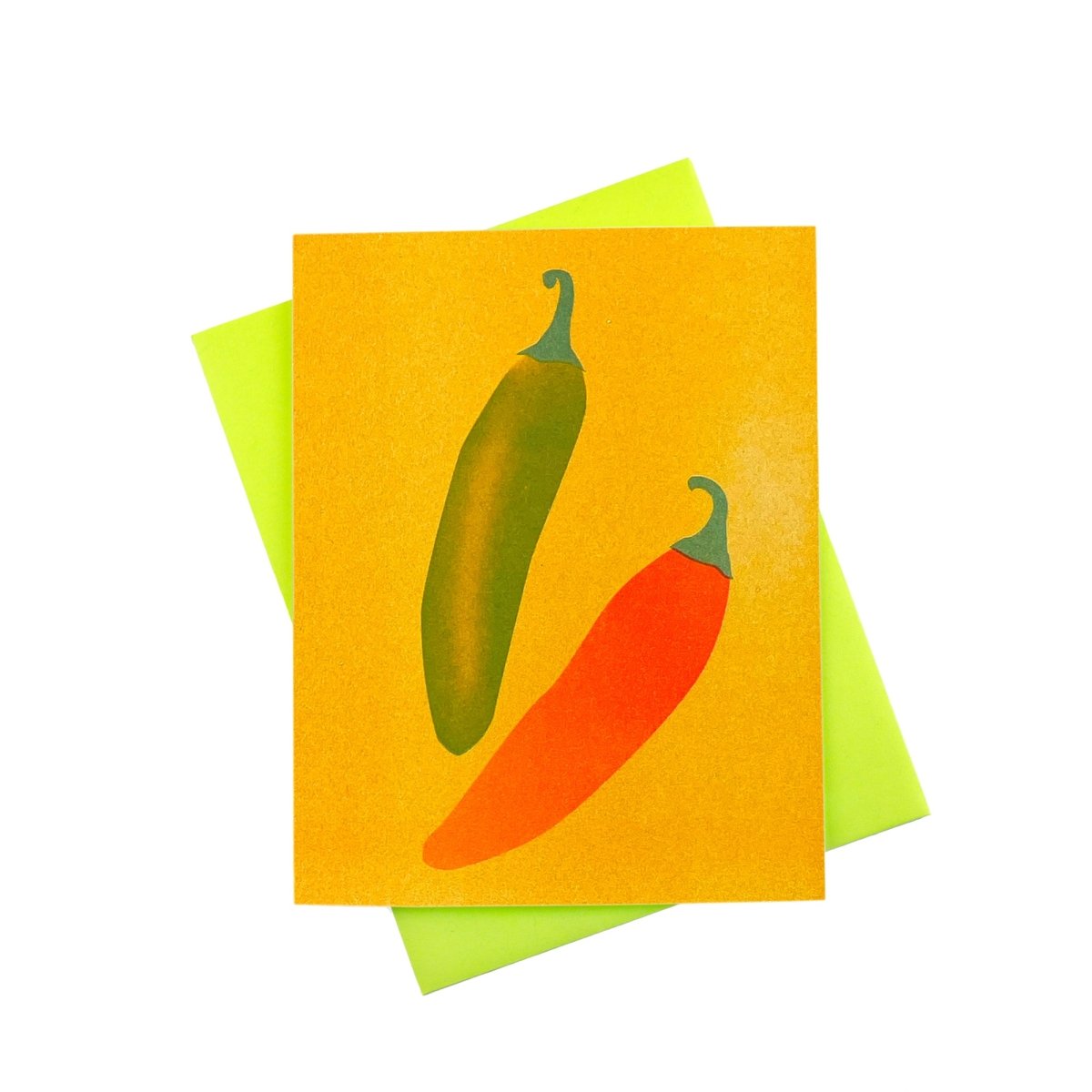 Red & Green Chiles - Risograph Greeting Card - Next Chapter Studio