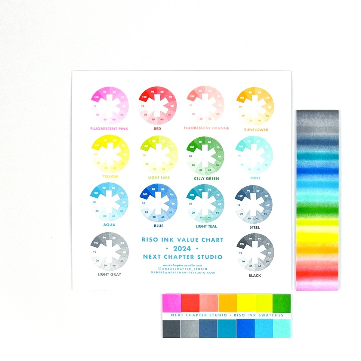 Riso Color Value Chart - 2024 Next Chapter Studio - Next Chapter Studio