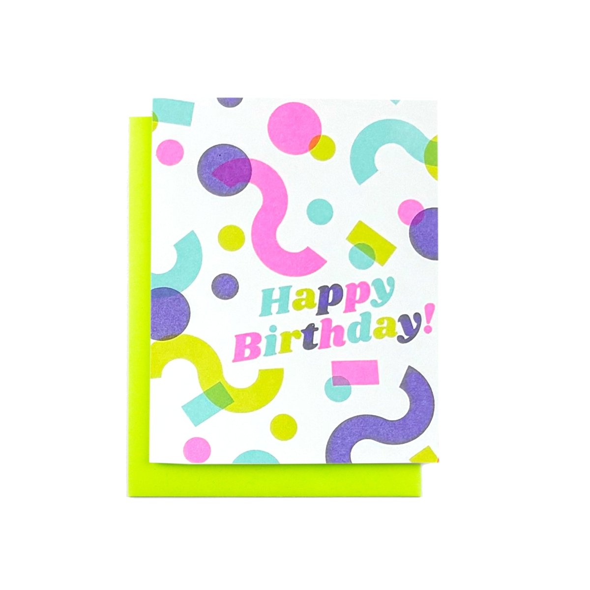 Squiggles "Happy Birthday" Risograph Card - Next Chapter Studio