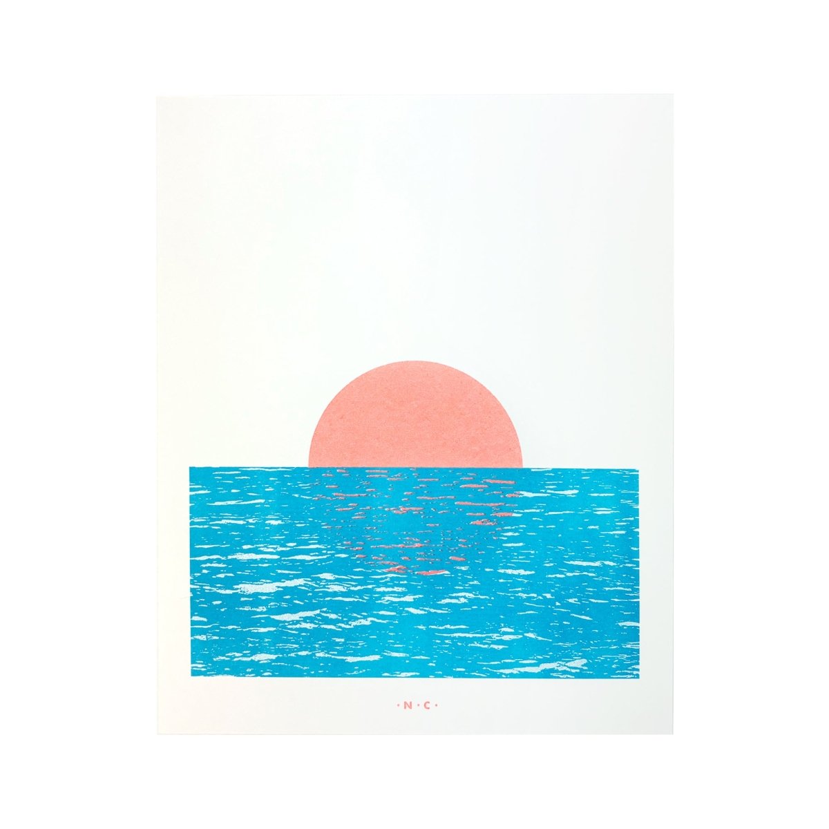 Sunset on the River - Art Risograph Print - Next Chapter Studio