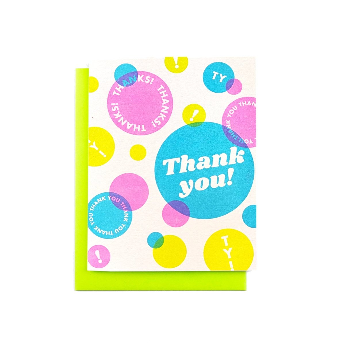 "Thank You" Bursts - Risograph Greeting Card - Next Chapter Studio