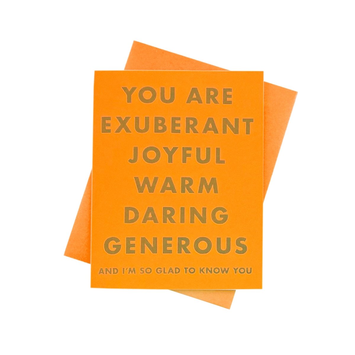 "You Are Exuberant..." Gratitude Risograph Card - Next Chapter Studio