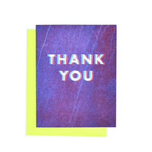 "3D" Thank You Risograph Greetings Card - Next Chapter Studio