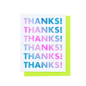 Gradient Thank You - Risograph Greeting Card - Next Chapter Studio