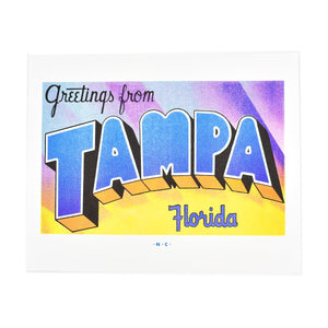 Greetings from: Tampa, Florida Risograph Print - Next Chapter Studio