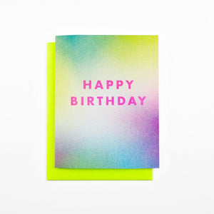 "Happy Birthday" Aura Risograph Card - Next Chapter Studio
