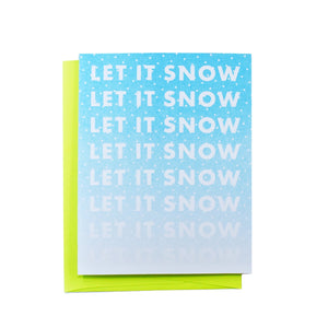 "Let It Snow" - Holiday Risograph Greeting Card - Next Chapter Studio