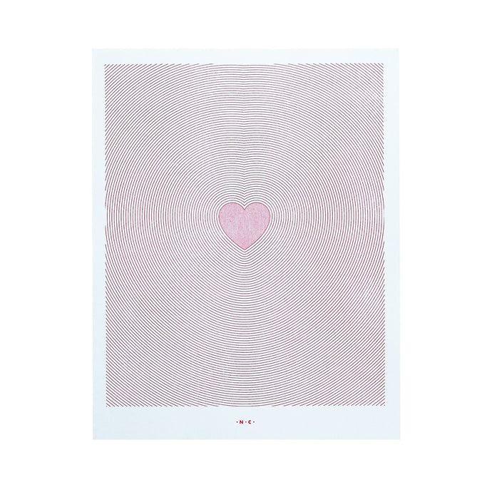 Moire Heart - Risograph Art Print - Next Chapter Studio