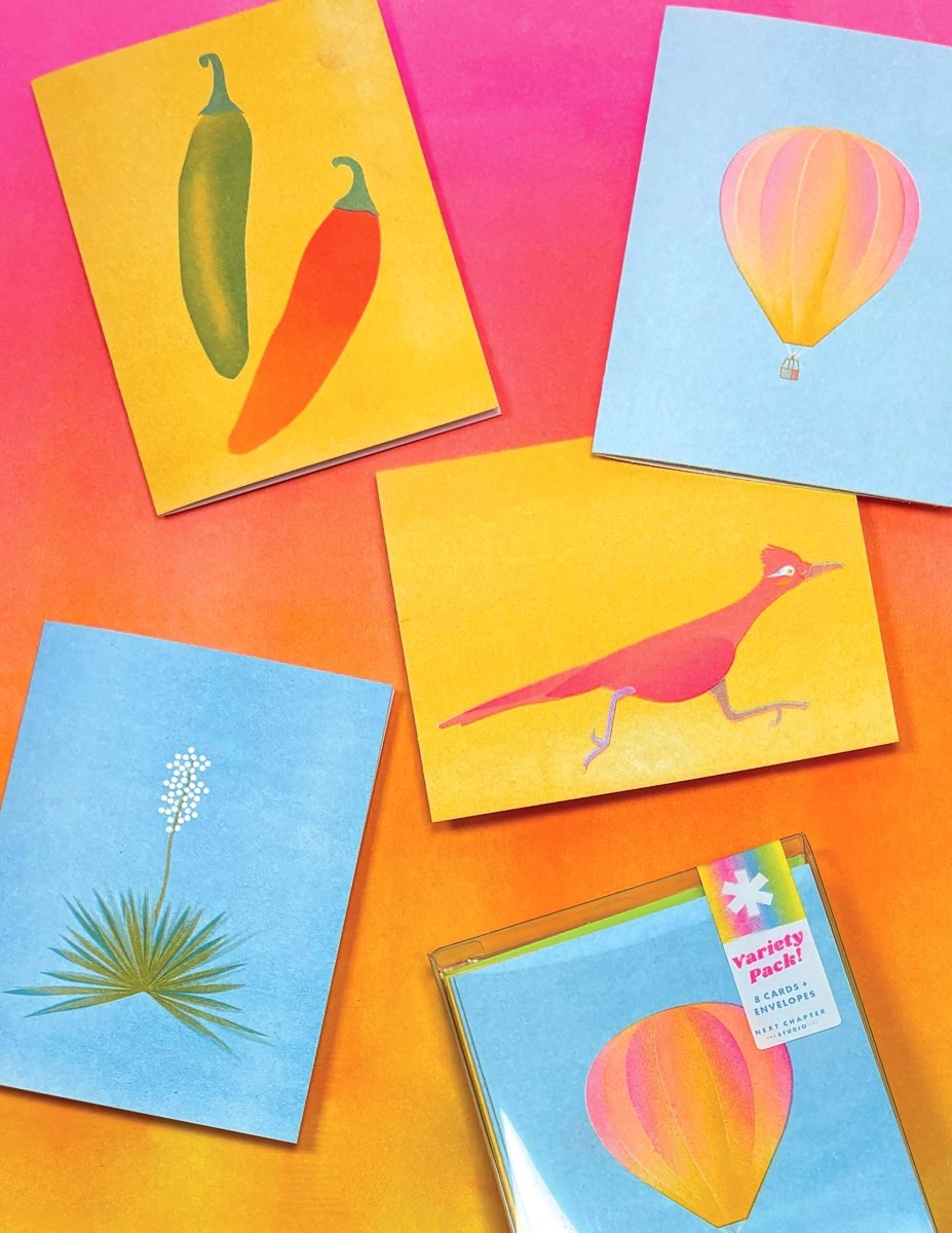 New Mexico Themed Risograph Cards and Prints - Next Chapter Studio