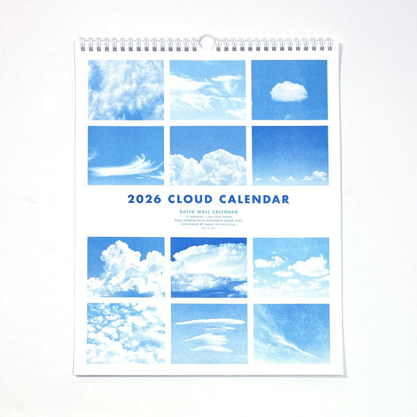 2026 Risograph Wall Calendar - Clouds – Next Chapter Studio