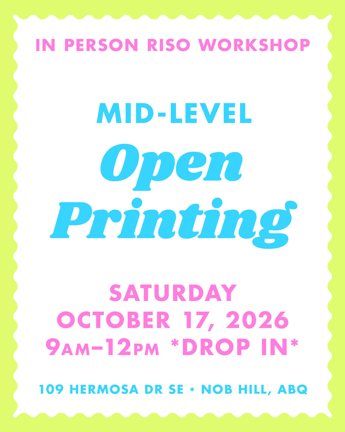 10/17/26 Open Print Day - Albuquerque Riso Workshop