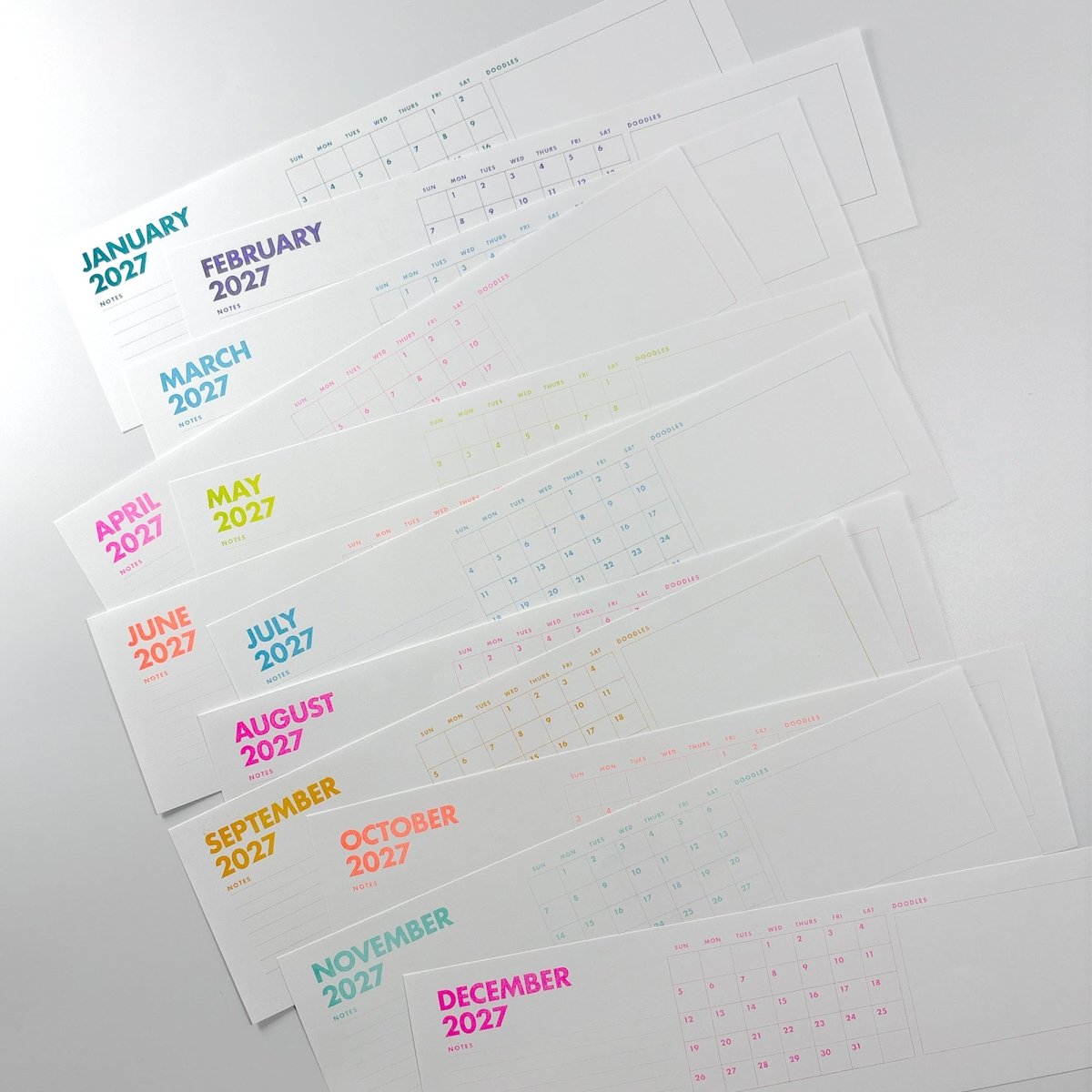 2027 Risograph Desk Pad Calendar - Next Chapter Studio