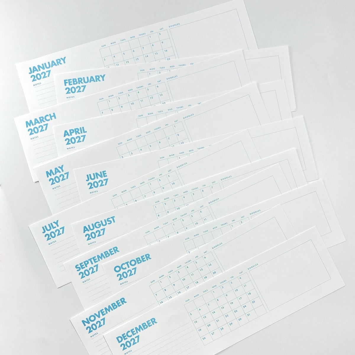 2027 Risograph Desk Pad Calendar - Next Chapter Studio