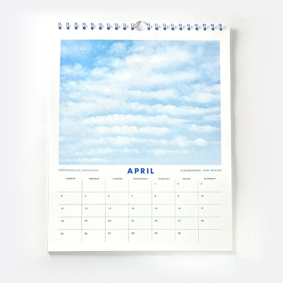 2027 Risograph Wall Calendar - Clouds - Next Chapter Studio