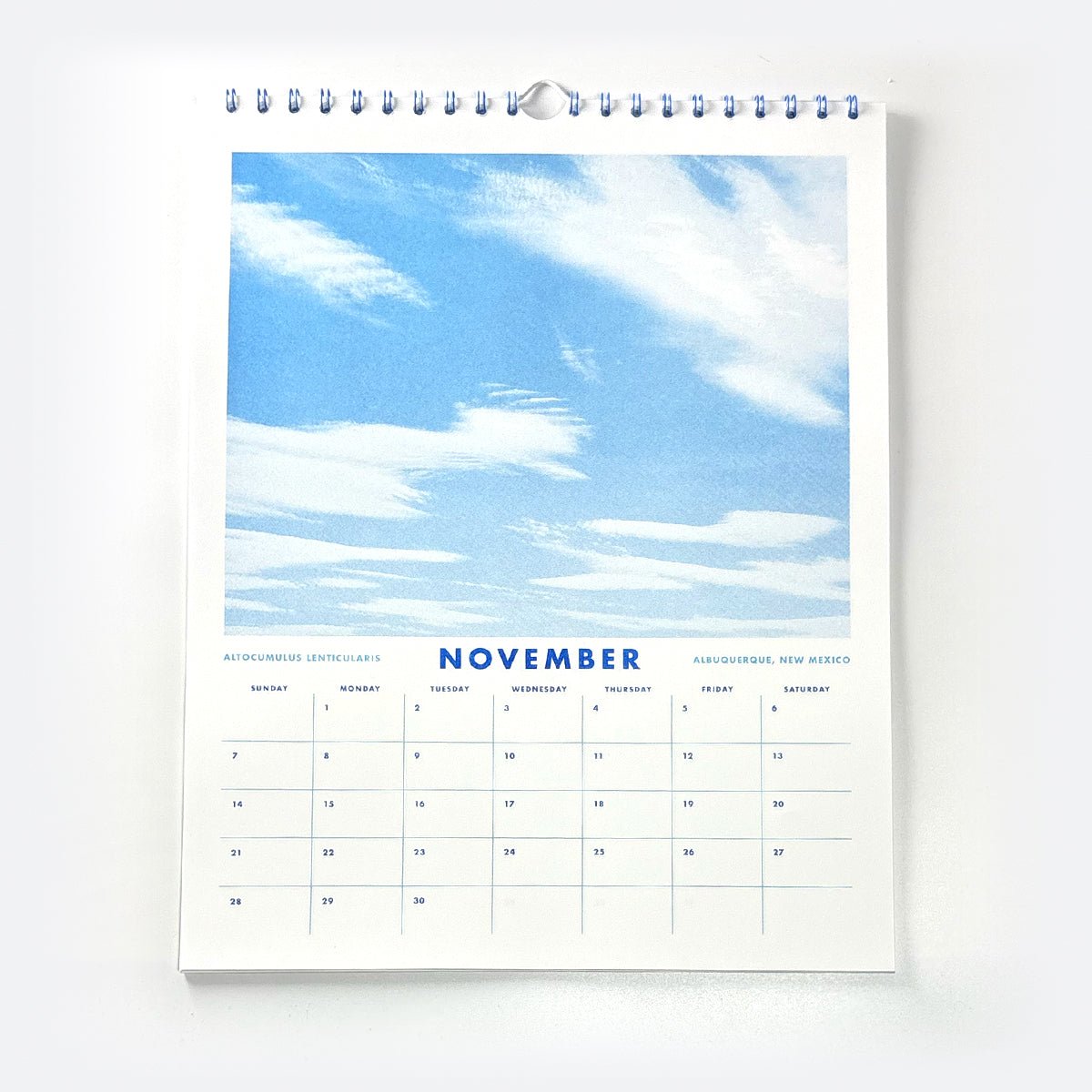 2027 Risograph Wall Calendar - Clouds - Next Chapter Studio