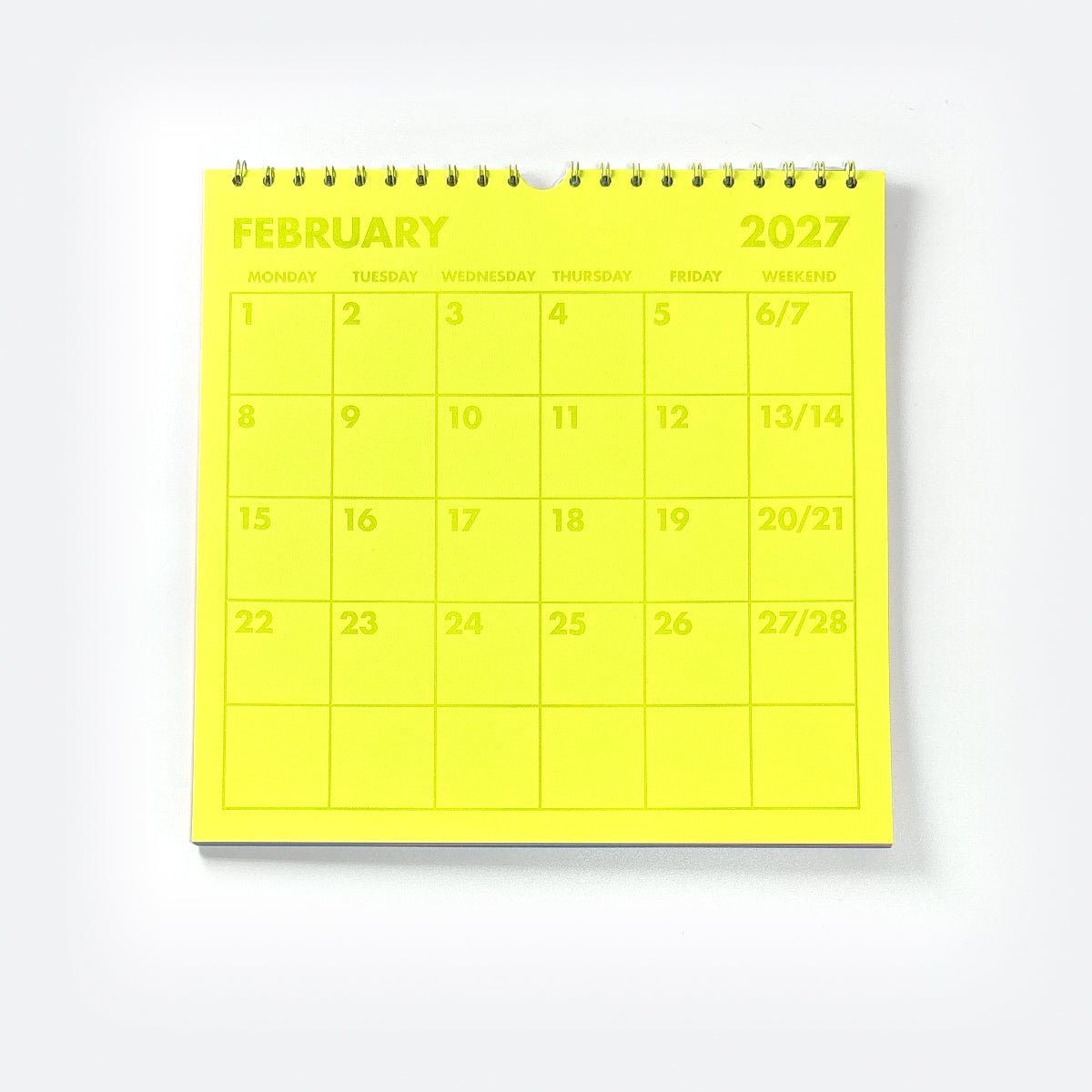 2027 Risograph Wall Calendar - Neon - Next Chapter Studio