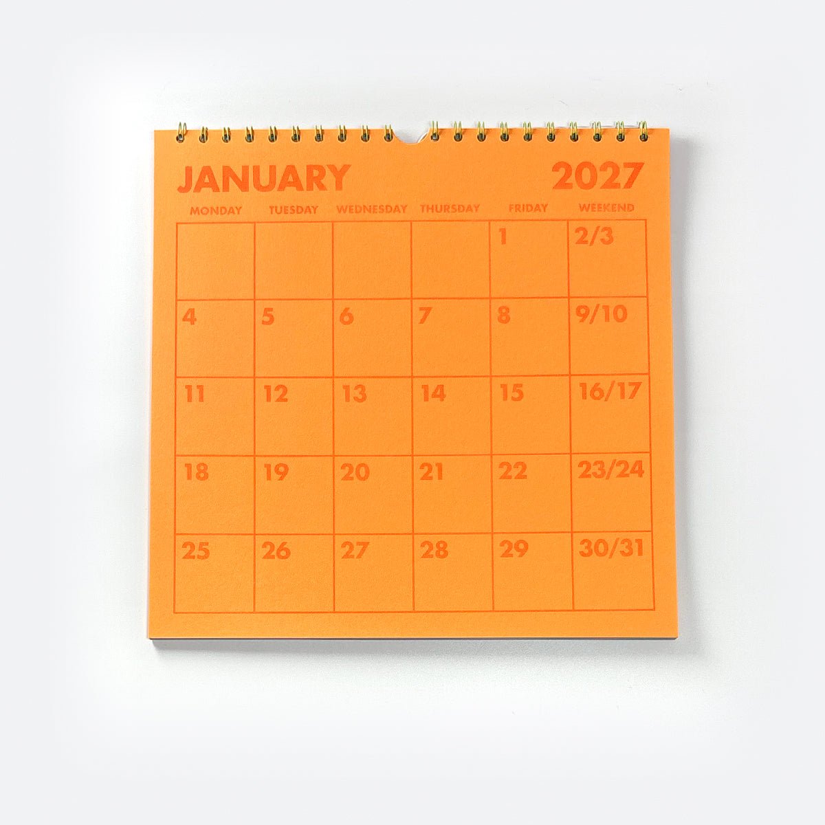 2027 Risograph Wall Calendar - Neon - Next Chapter Studio
