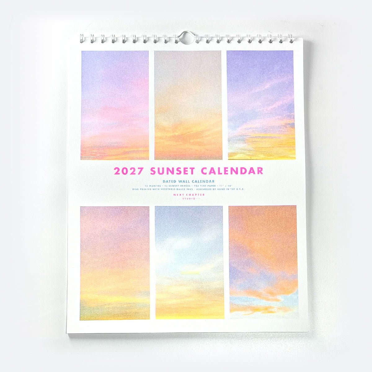 2027 Risograph Wall Calendar - Sunsets - Next Chapter Studio