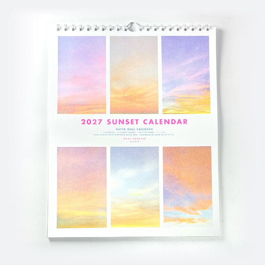 2027 Risograph Wall Calendar - Sunsets - Next Chapter Studio