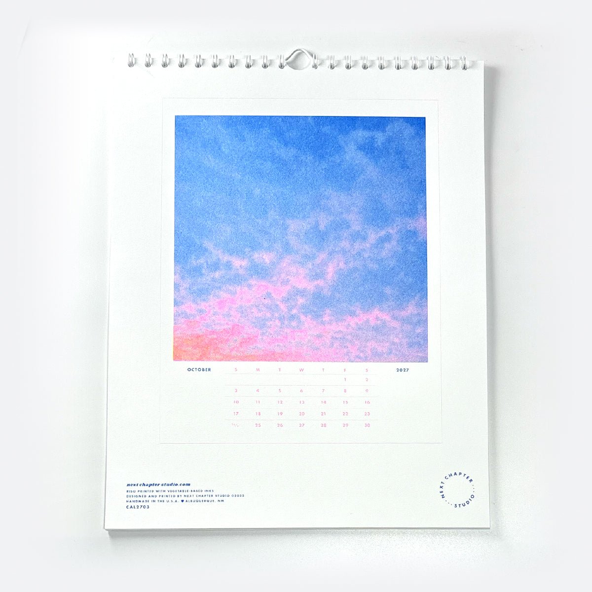 2027 Risograph Wall Calendar - Sunsets - Next Chapter Studio