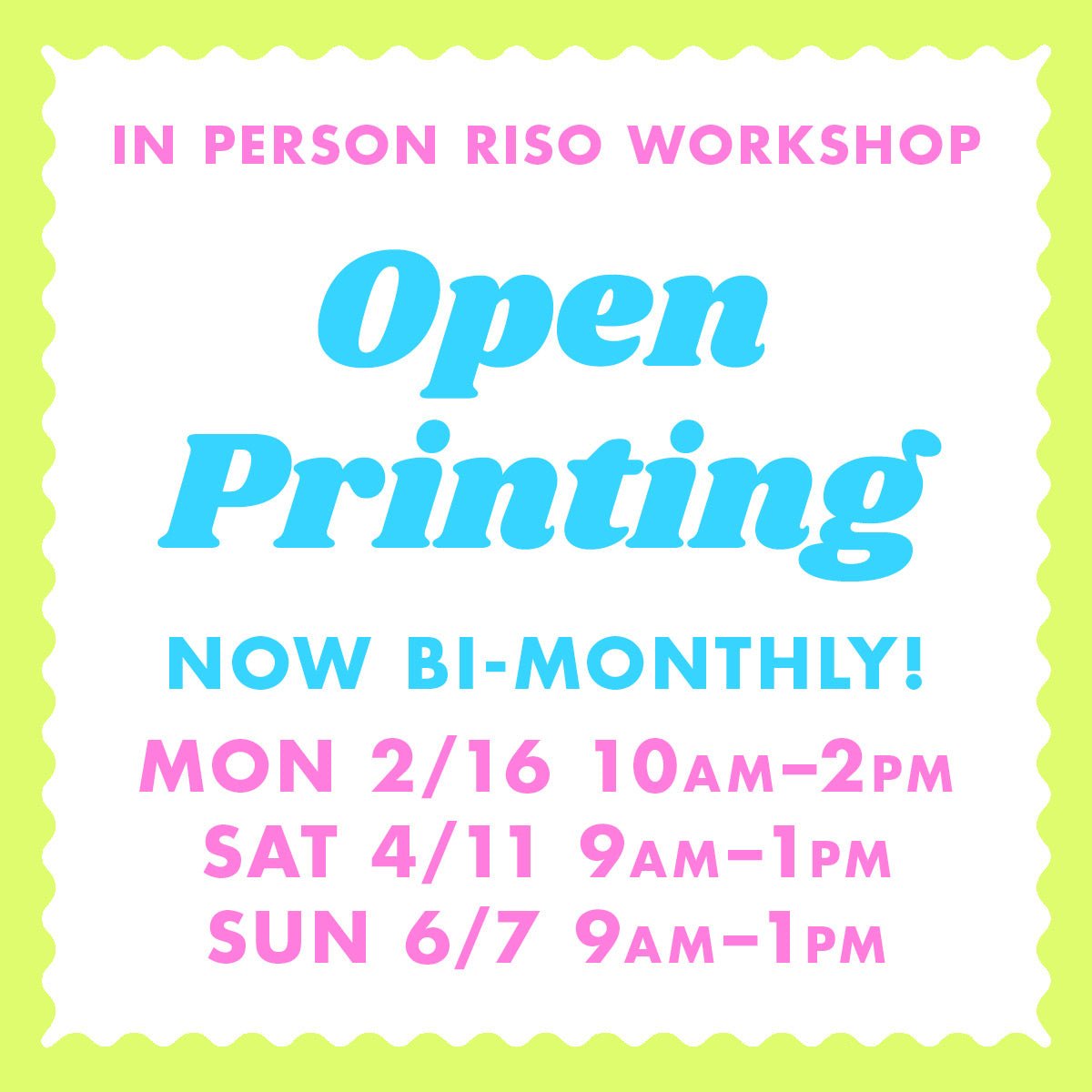 6/7/26 Open Print Day - Albuquerque Riso Workshop - Next Chapter Studio