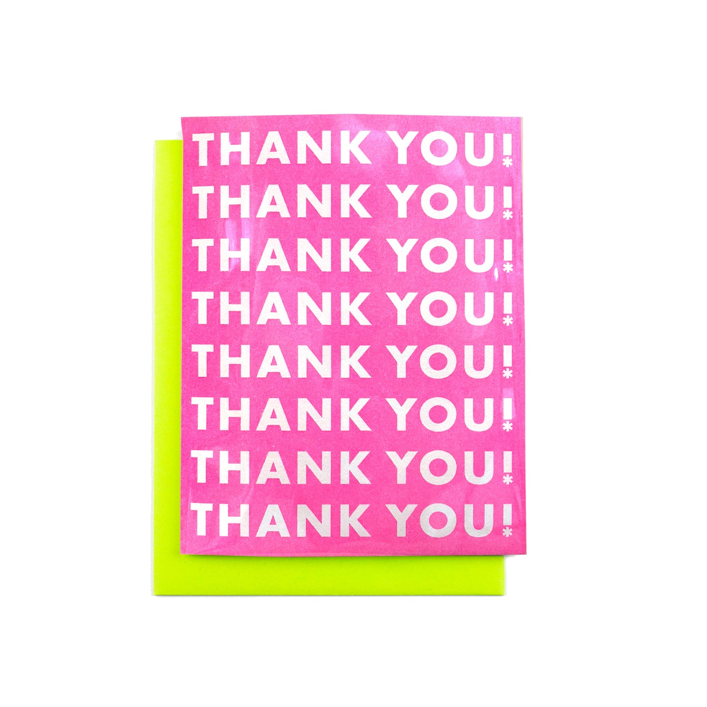 "Repeats" Risograph Pink Thank You Card