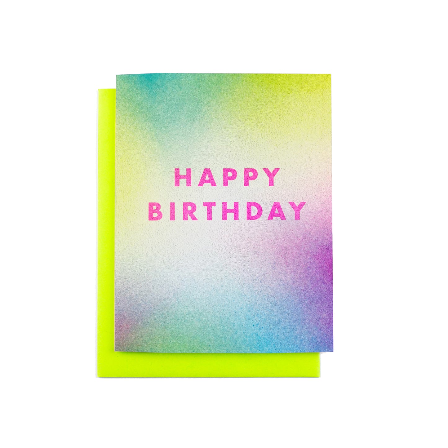 "Happy Birthday" Aura Risograph Card