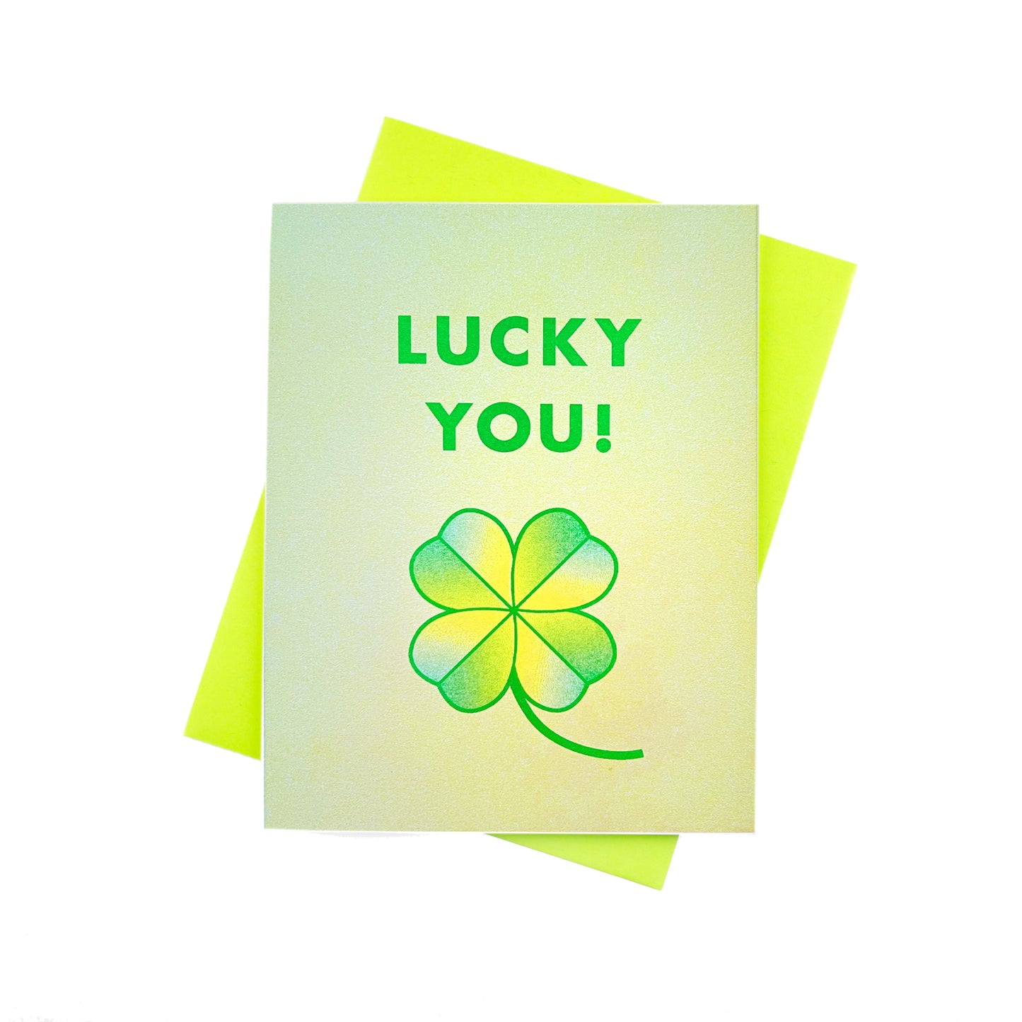 "Lucky You!" - Risograph Greeting Card