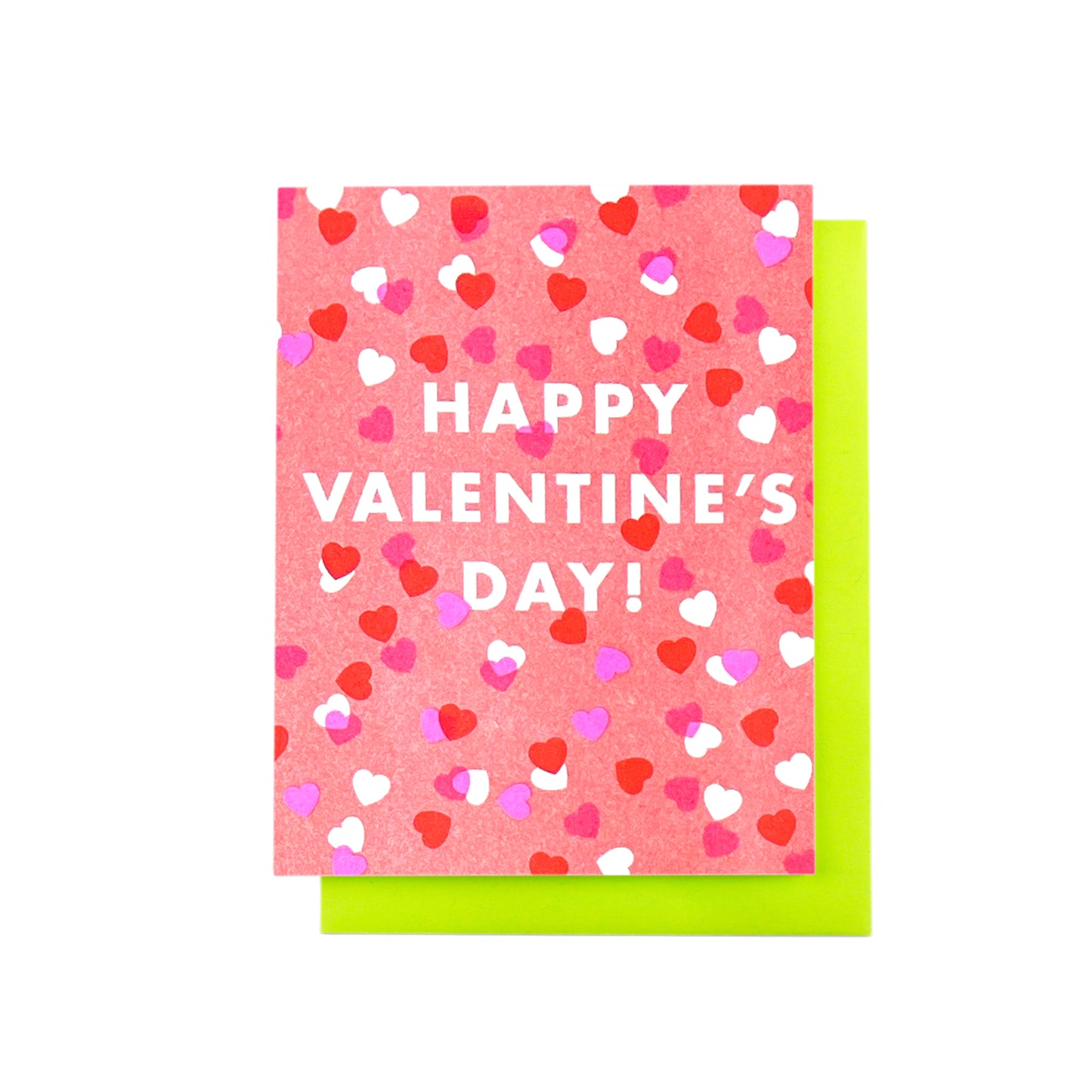Heart Confetti - Risograph Valentine's Day Card