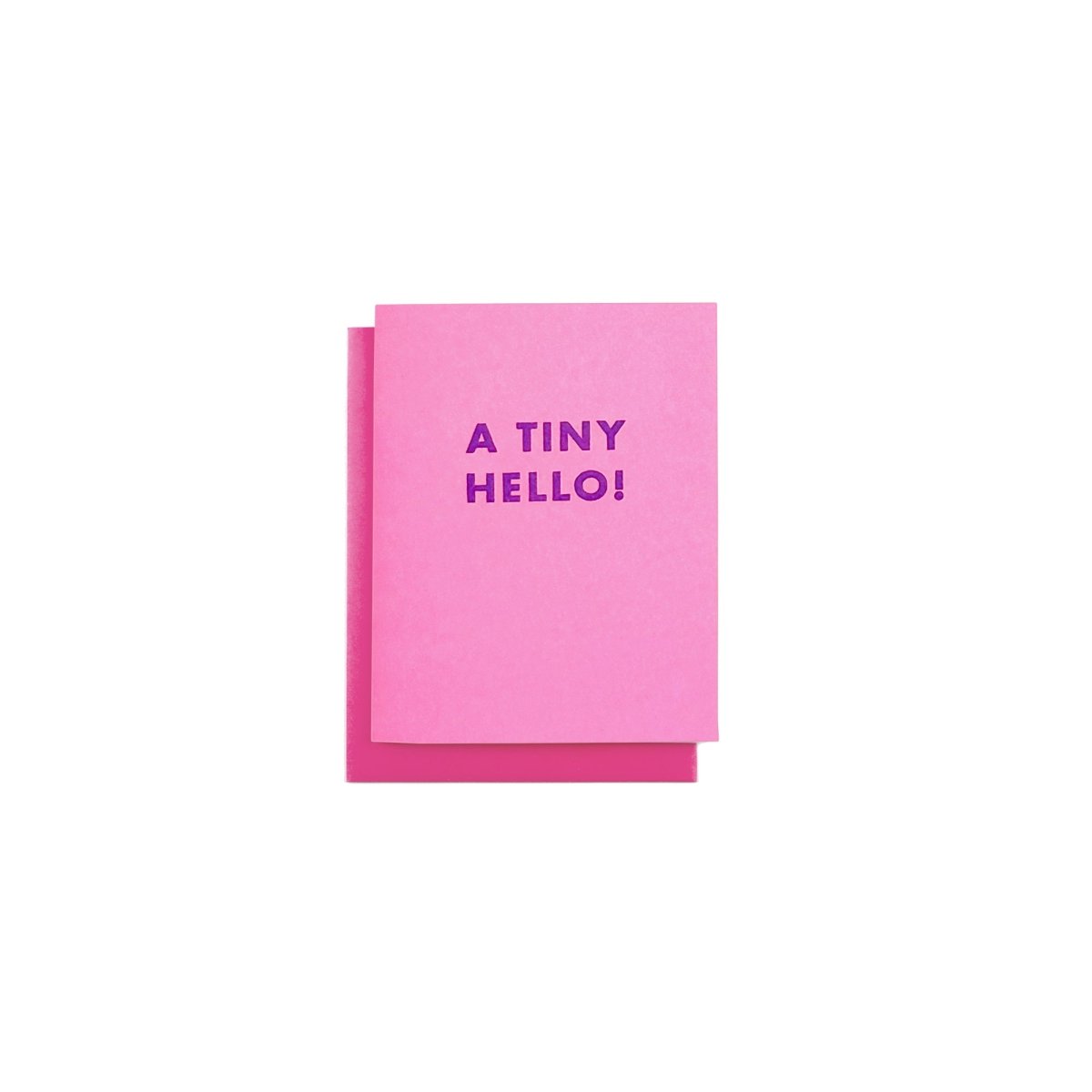 "A Tiny Hello!" - MINI Risograph Card - Next Chapter Studio