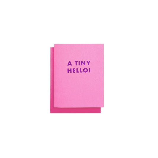 "A Tiny Hello!" - MINI Risograph Card - Next Chapter Studio