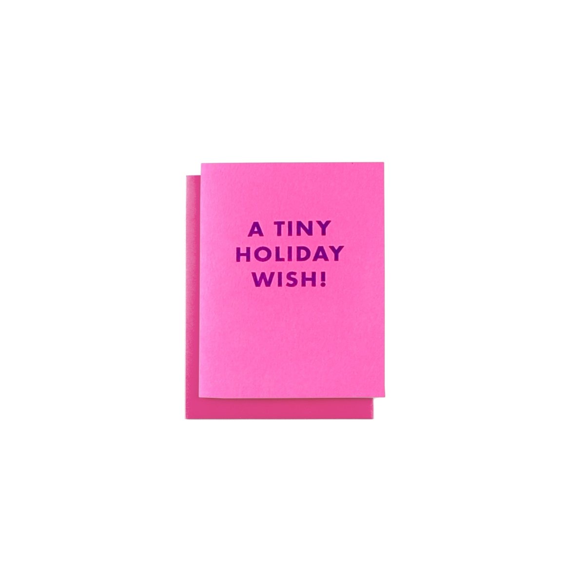 "A Tiny Holiday Wish!" - MINI Holiday Risograph Card - Next Chapter Studio