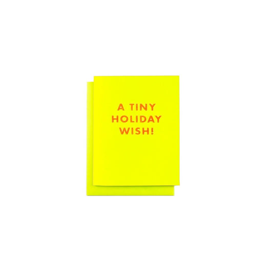 "A Tiny Holiday Wish!" - MINI Holiday Risograph Card - Next Chapter Studio