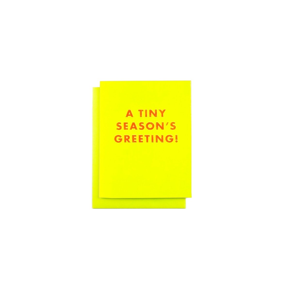 "A Tiny Season's Greeting!" - MINI Holiday Risograph Card - Next Chapter Studio
