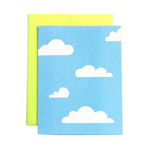 Clouds - Risograph Greeting Card - Next Chapter Studio