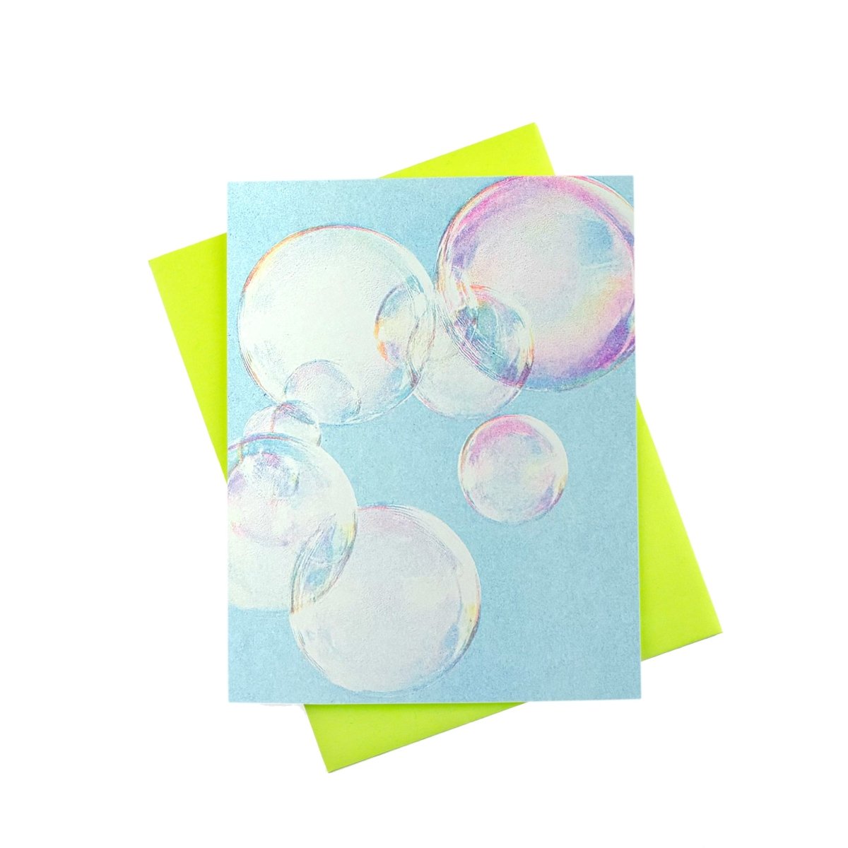 Iridescent Bubbles - Risograph Card - Next Chapter Studio