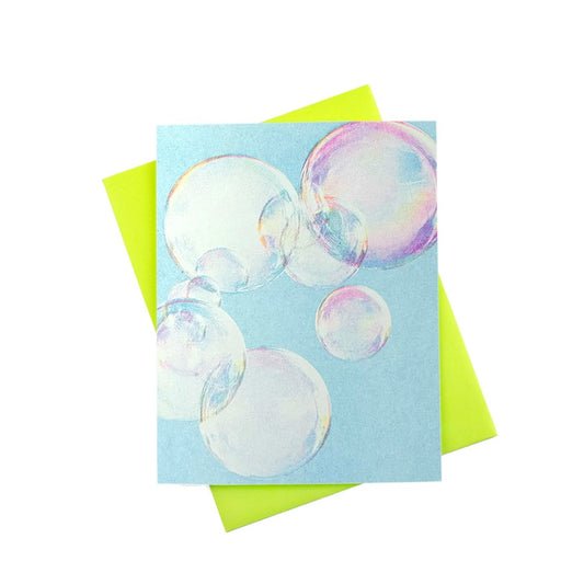 Iridescent Bubbles - Risograph Card - Next Chapter Studio