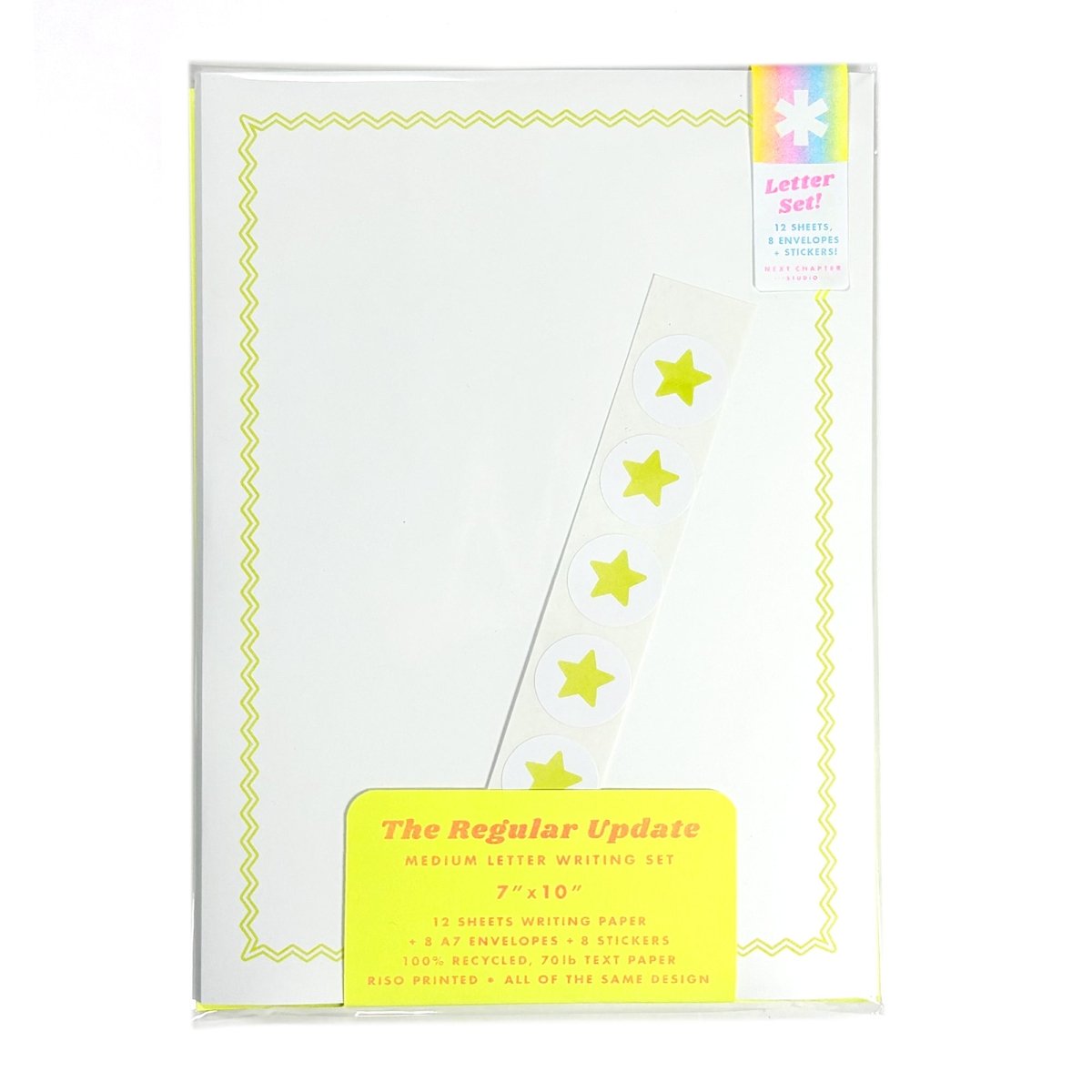 Letter Writing Set - Stars / Lemon Lime - Next Chapter Studio