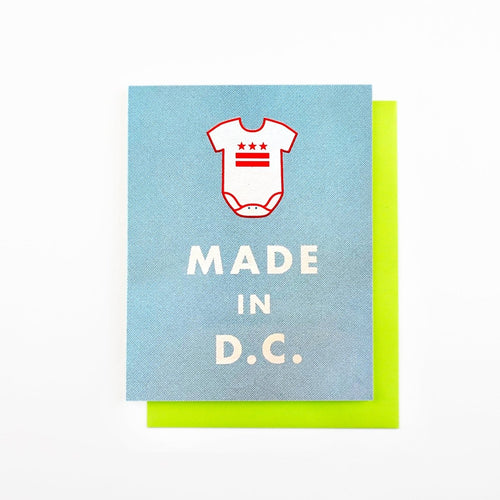 Made in DC - Funny Baby Card - Next Chapter Studio