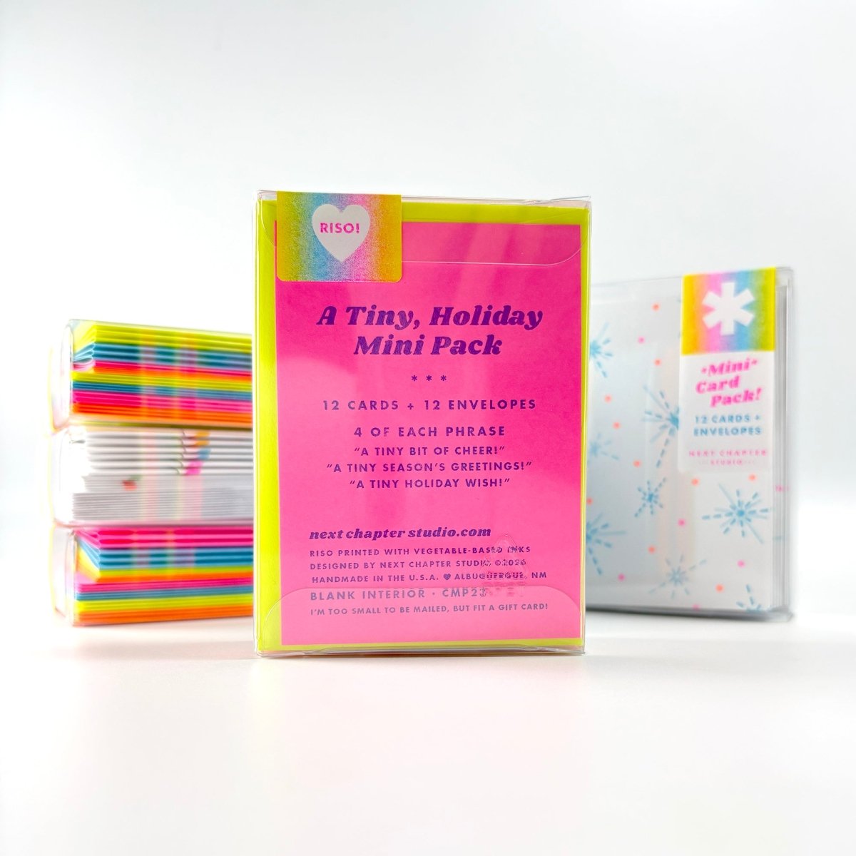 Mini Holiday Card Pack! - Variety - MINI Risograph Cards - Next Chapter Studio