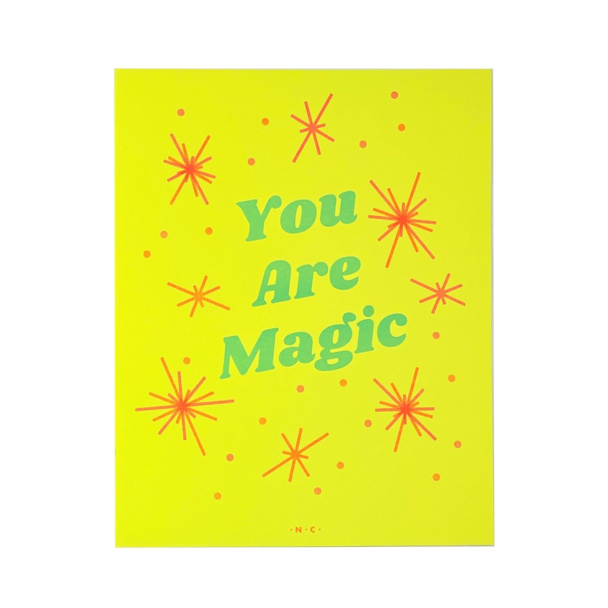 Neon Brights "You Are Magic" - Risograph Art Print - Next Chapter Studio