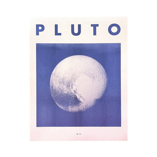 Pluto - Planet Risograph Print - Next Chapter Studio