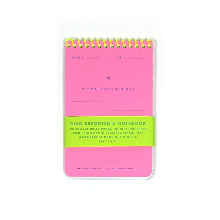 Risograph Reporter's Notebook – Next Chapter Studio