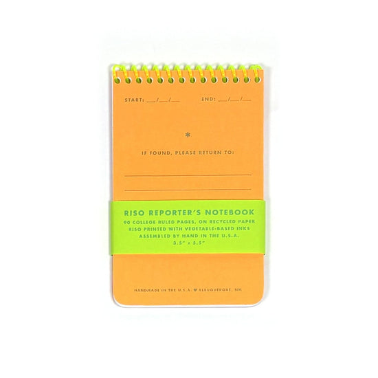 Risograph Reporter's Notebook – Next Chapter Studio