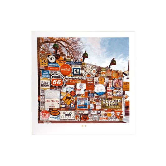 Route 66 Diner Signs, Albuquerque - Carol M. Highsmith’s America Project - Risograph Art Print - Next Chapter Studio